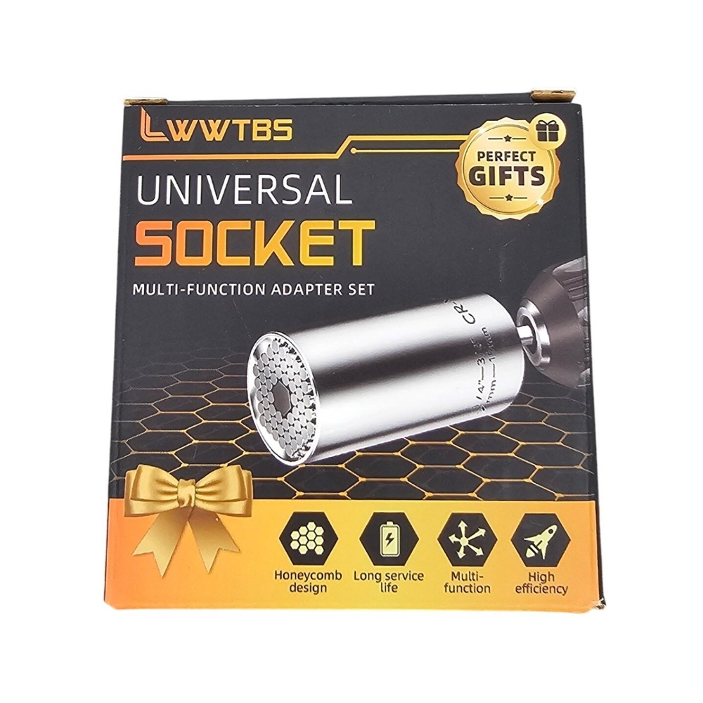 LWWTBS Universal Socket Multi-Function Adapter Set 1/4 to 3/4 7mm-19mm Silver